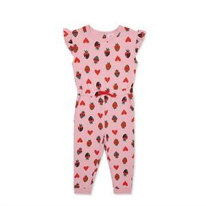 Nwt Valentine's Day Girls Strawberry Romper